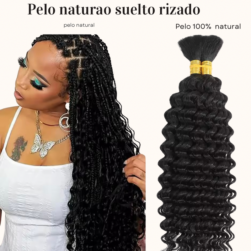 Pelo suelto rizado