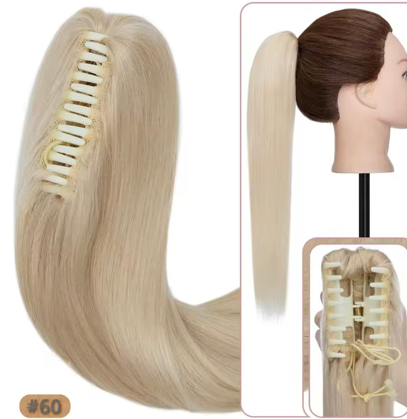 Coleta de pelo natural con clip