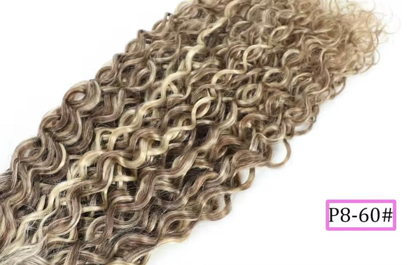 Extensiones de cortina naturales rizadas