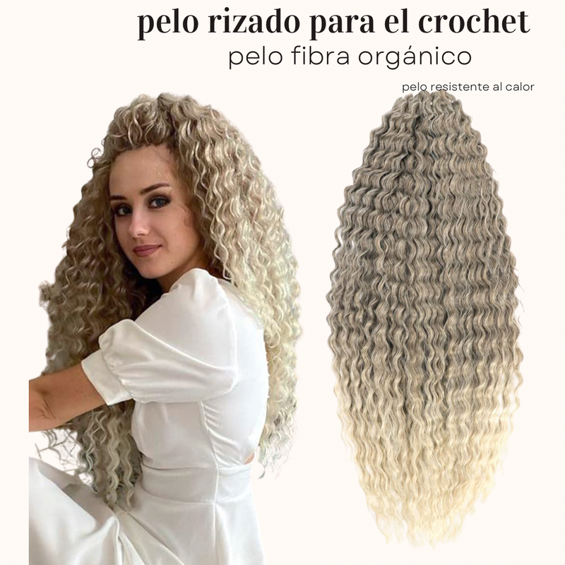 Pelo rizado de crochet
