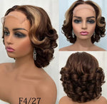 Peluca natural rizada corta rizos bouncy (Jane)