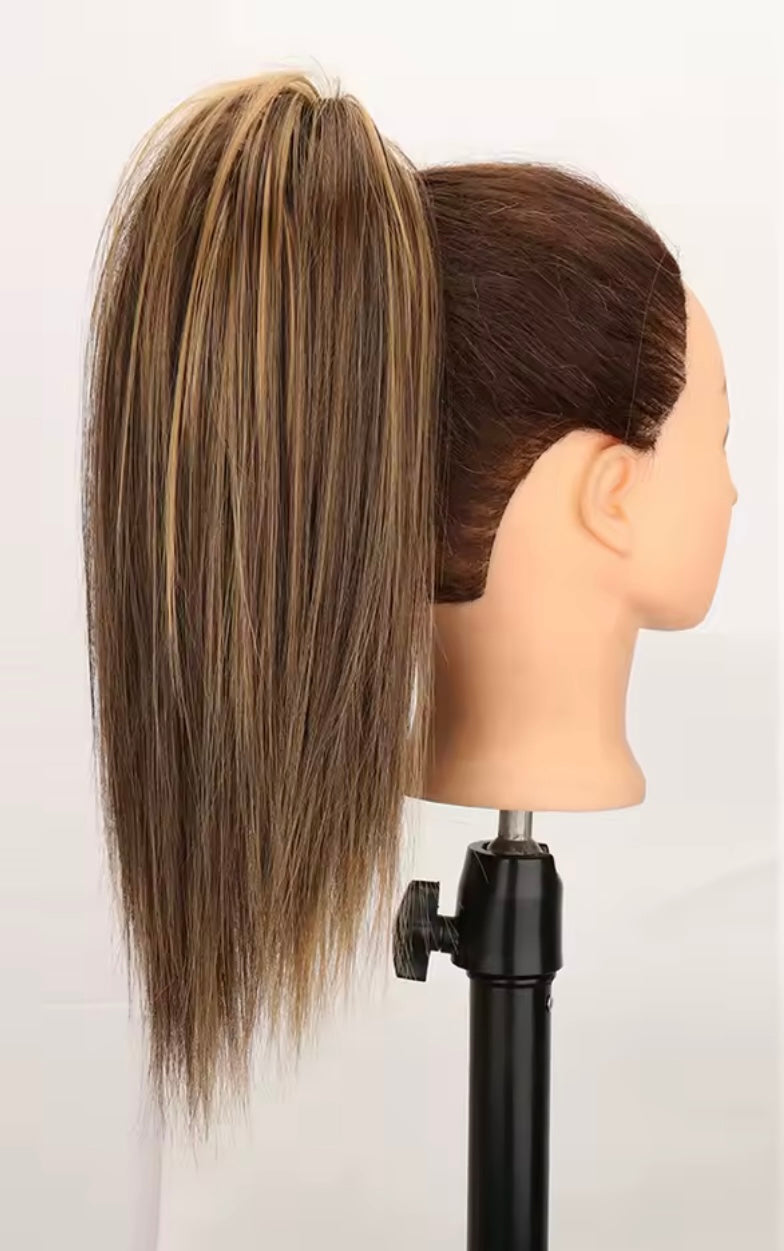 Coleta corta de pelo fibra orgánica con clip resistente al calor