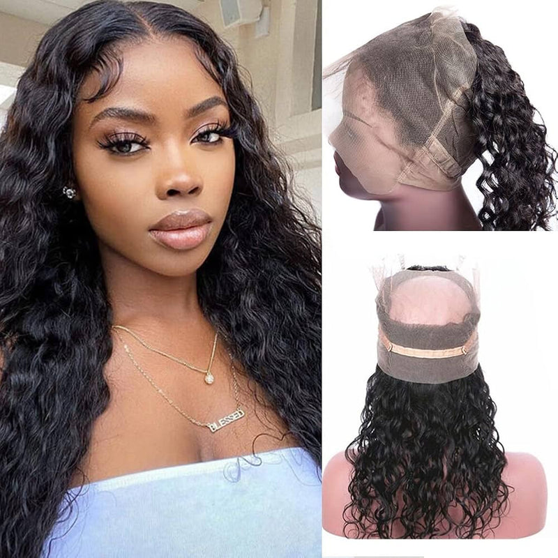 Closure 360” HD transparente pelo natural