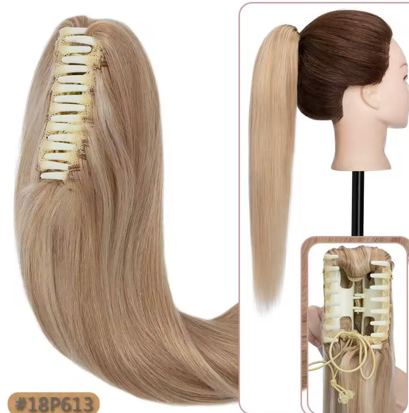 Coleta de pelo natural con clip