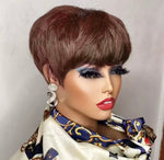 Peluca corta de pelo natural (Bianca)