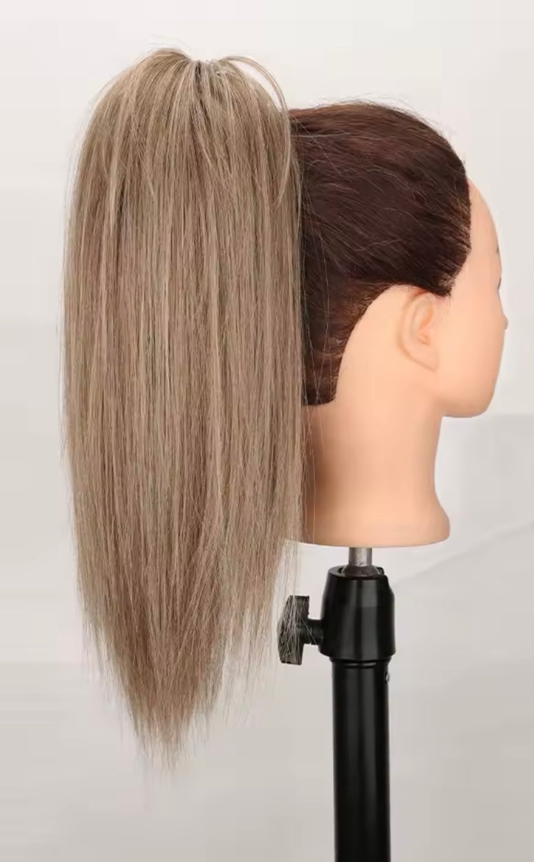 Coleta corta de pelo fibra orgánica con clip resistente al calor