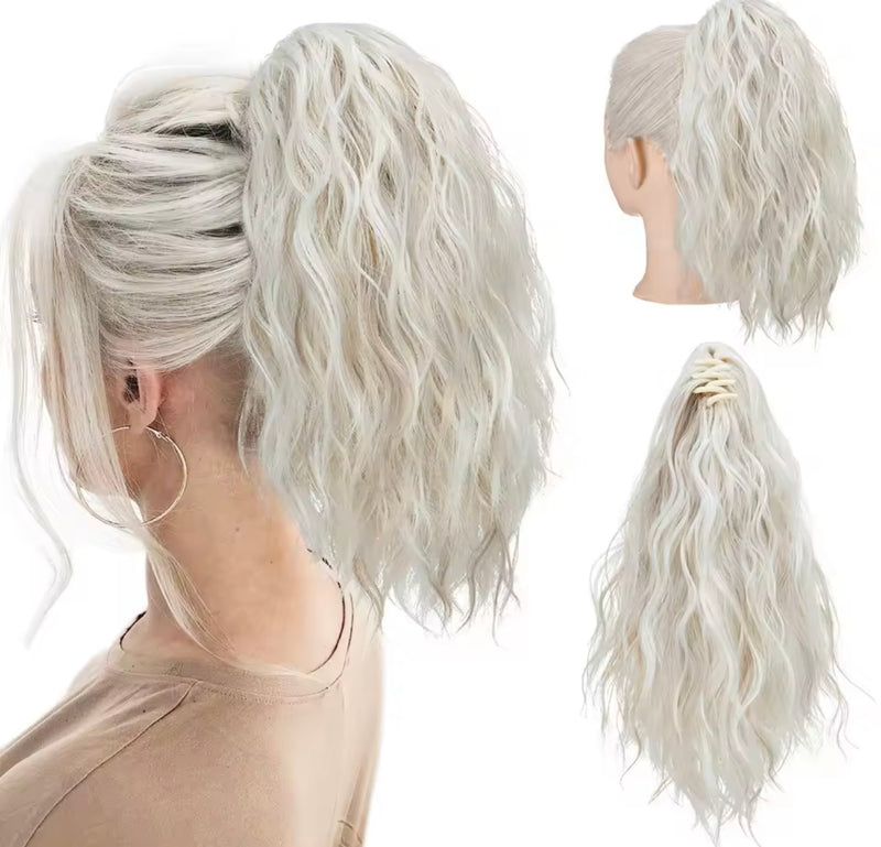 Coleta corta de pelo fibra orgánica con clip resistente al calor