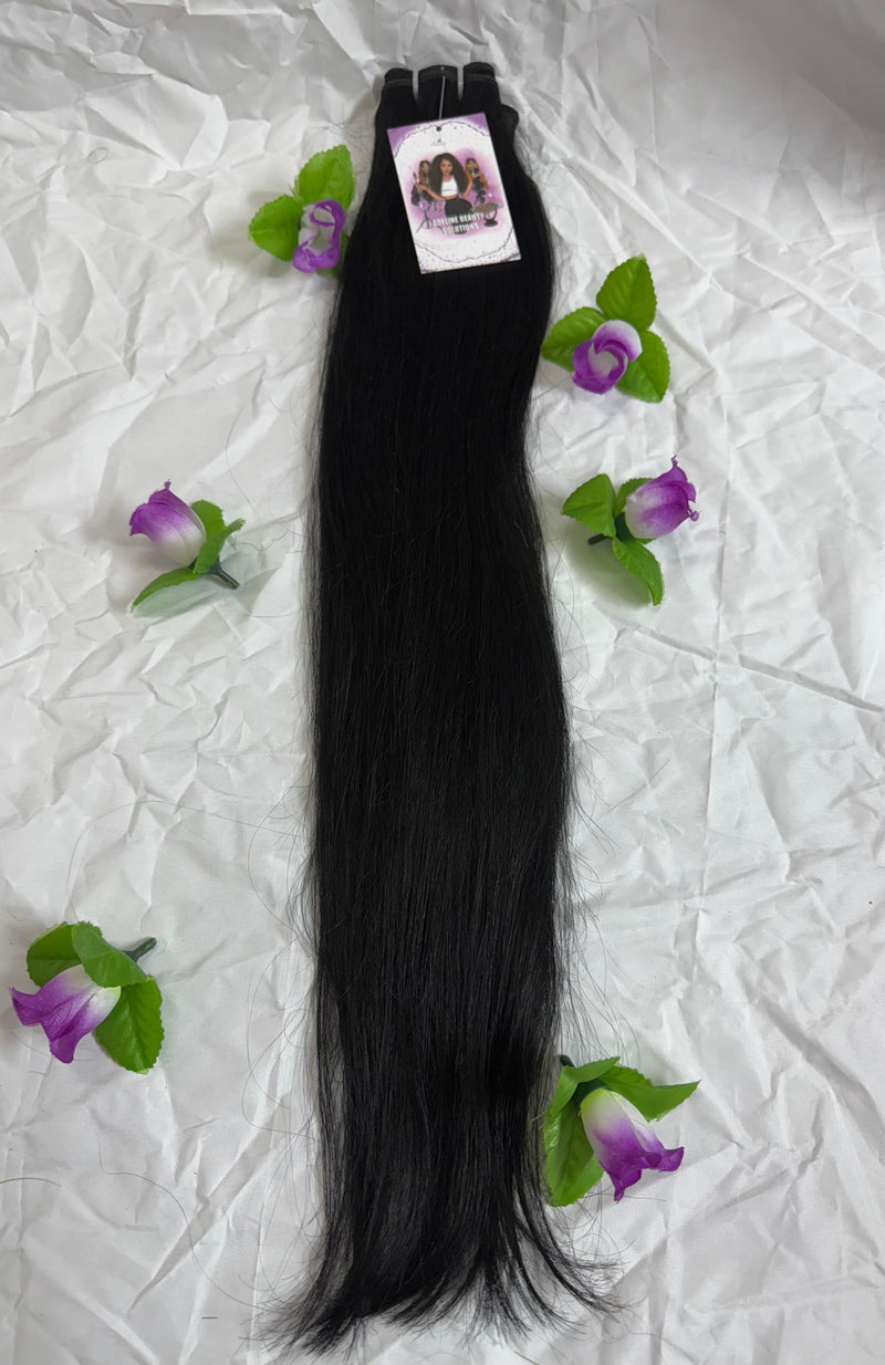 Pelo natural europeo 60cm/24” liso color #1