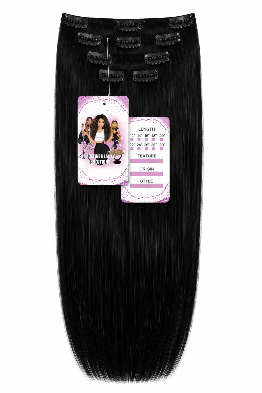 Extensiones de pelo de clip 100% humano liso 240gramos de 20” a 28”