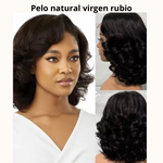Peluca natural rizada corta rizos bouncy (Jane)
