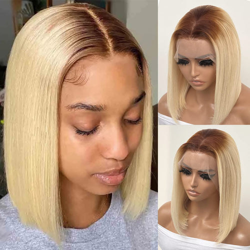 Peluca rubia corta bob  natural