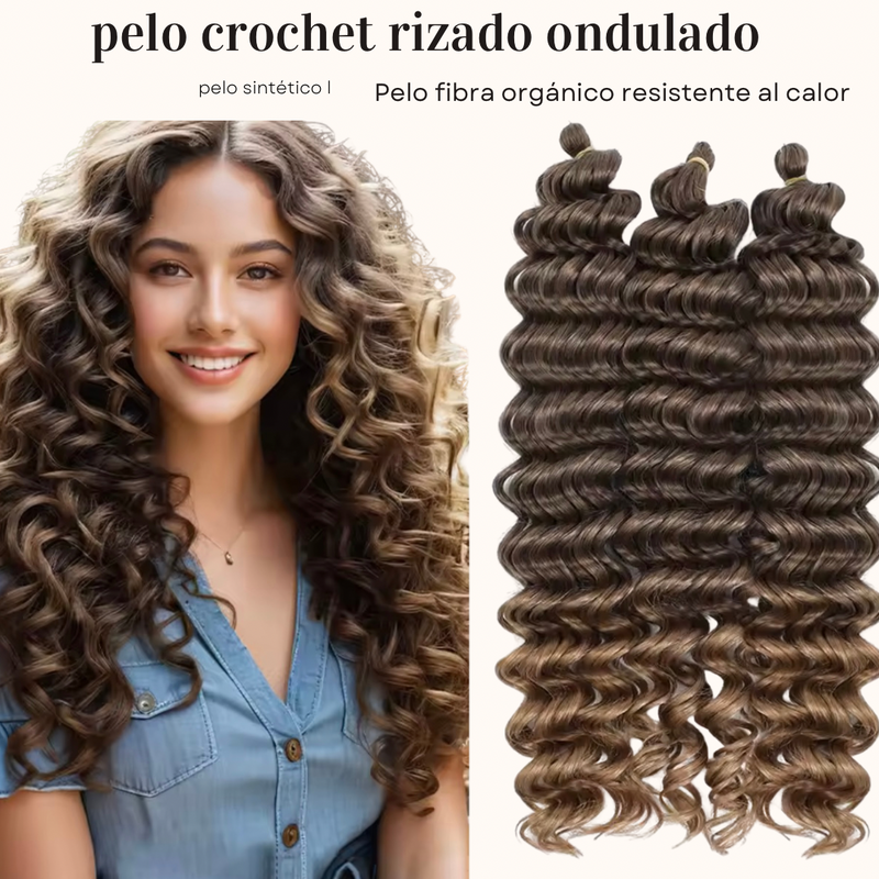 Pelo crochet  ondulado largo