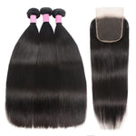 OFERTA Conjunto pelo liso + closures/frontales