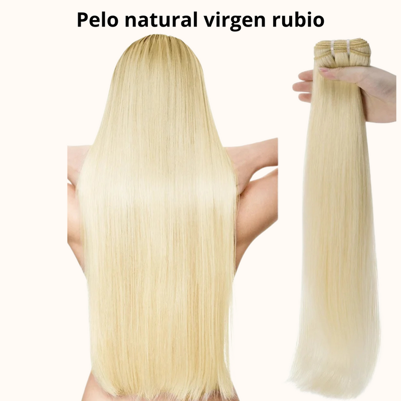 Pelo natural virgen sin procesar rubio de origen indio